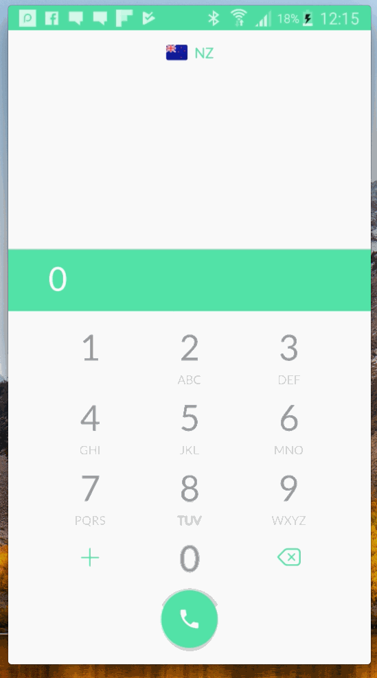 Making a call on the Android app